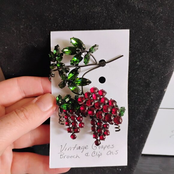 Vintage grape jewelry set - Picture 1 of 6